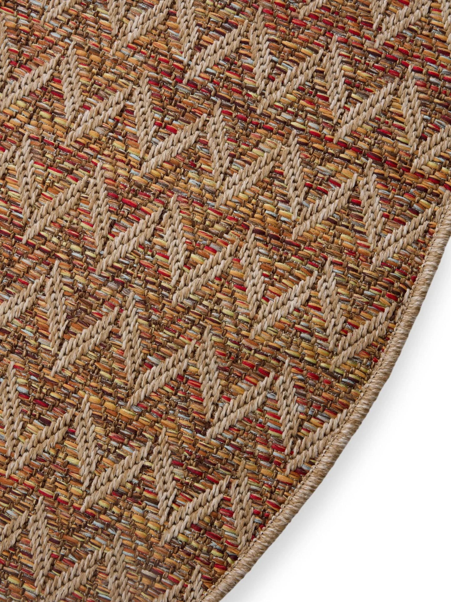 Covor rotund interior/exterior Agra Beige/Multicolour