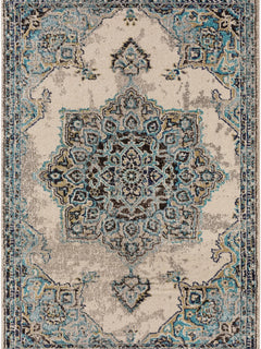 Covor Casa Beige/Turquoise