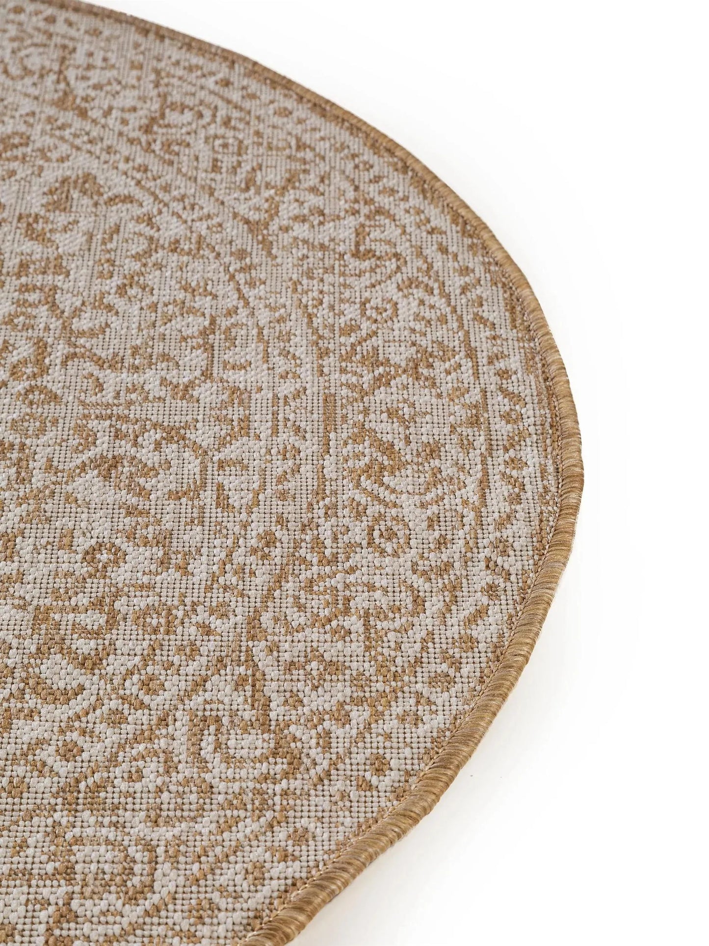 Covor rotund interior/exterior Cleo Cream/Beige