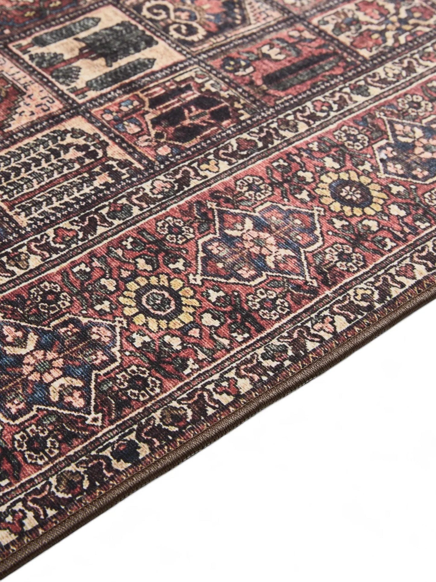 Covor lavabil George Multicolour/Red