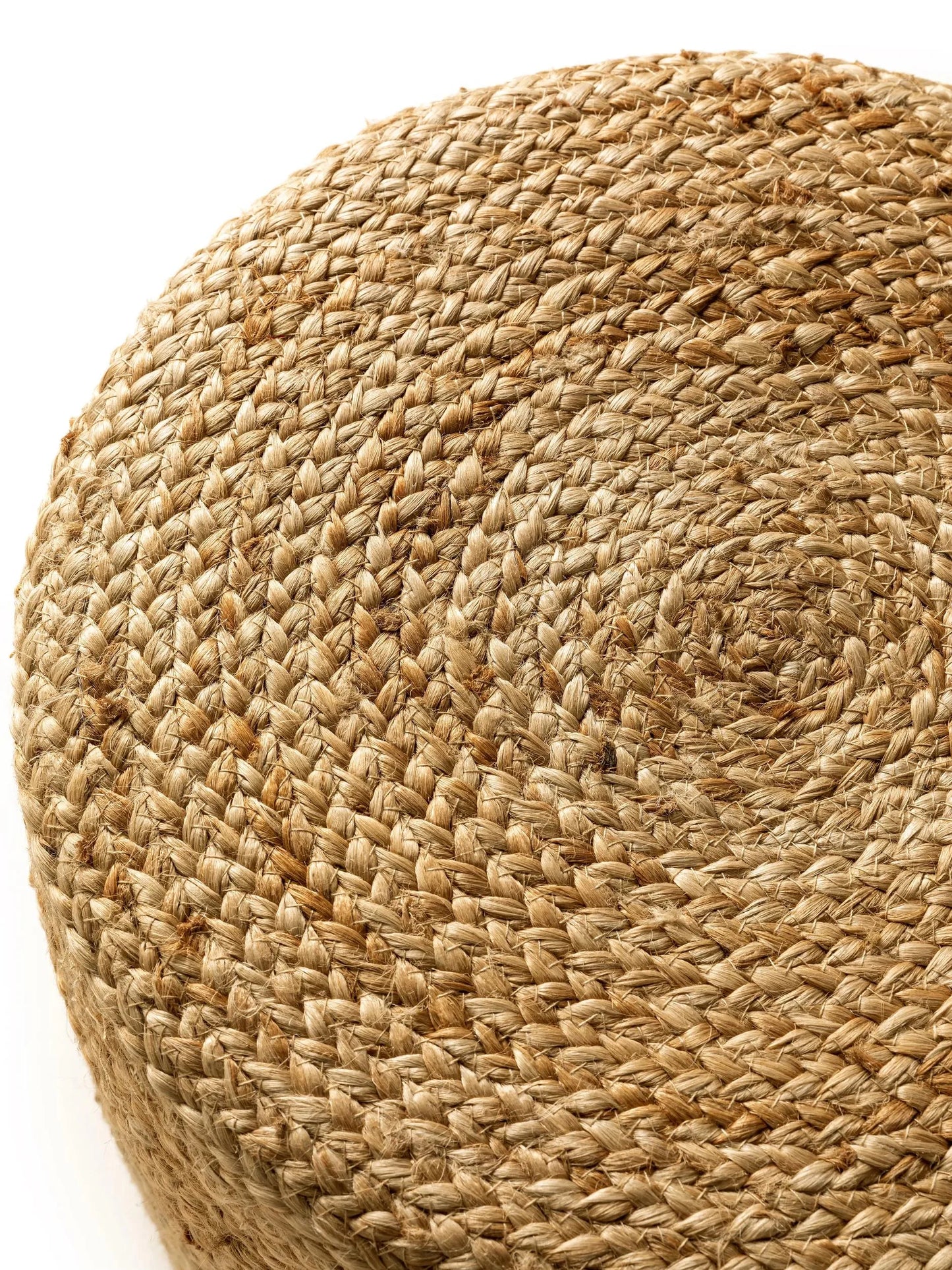 Handmade Jute Pouf/taburet Jutta Light Brown