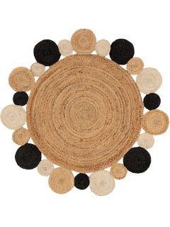 Covor iută Jutta Light Brown/Black