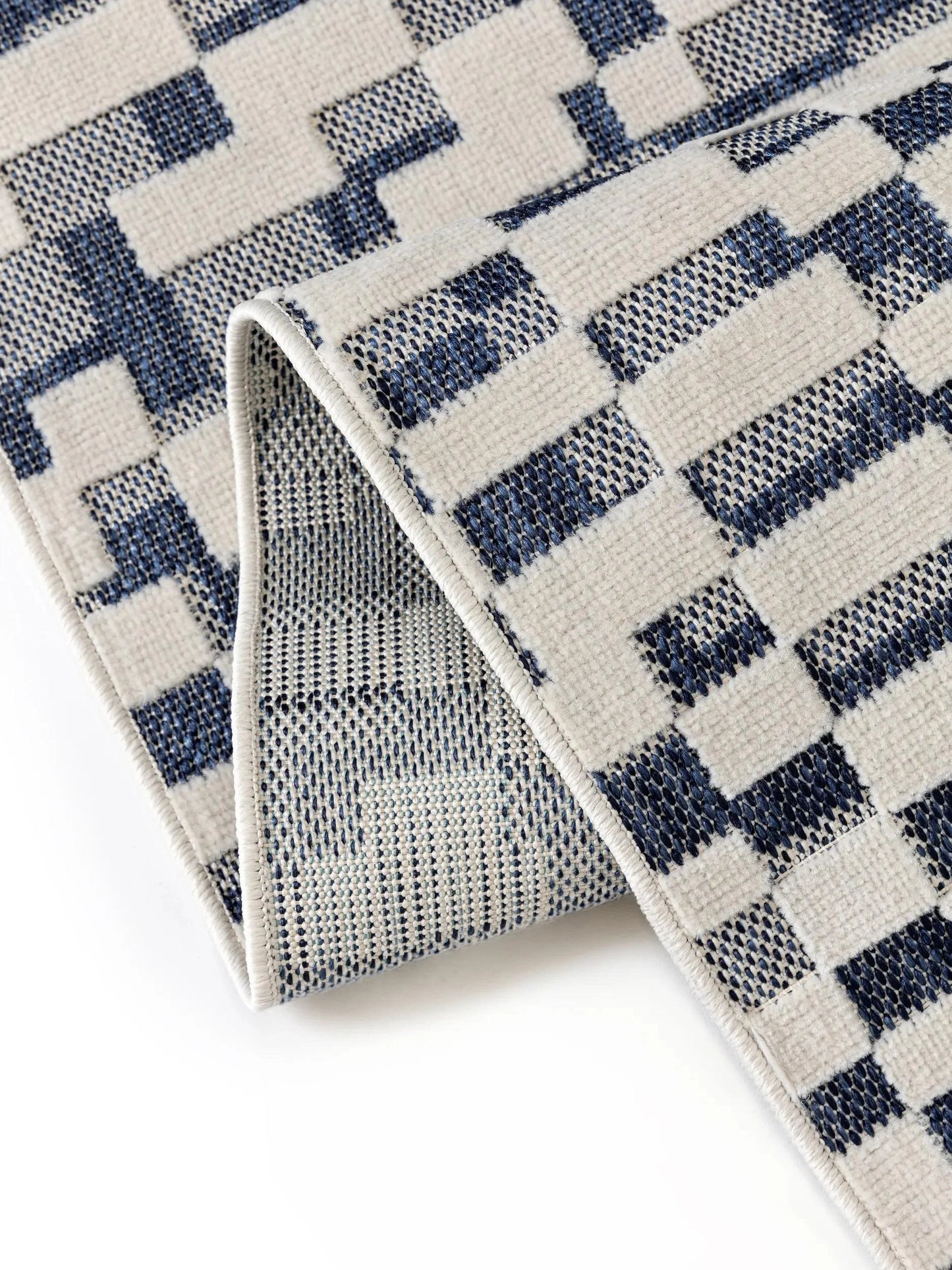 Covor interior/exterior Kaleo Blue/White