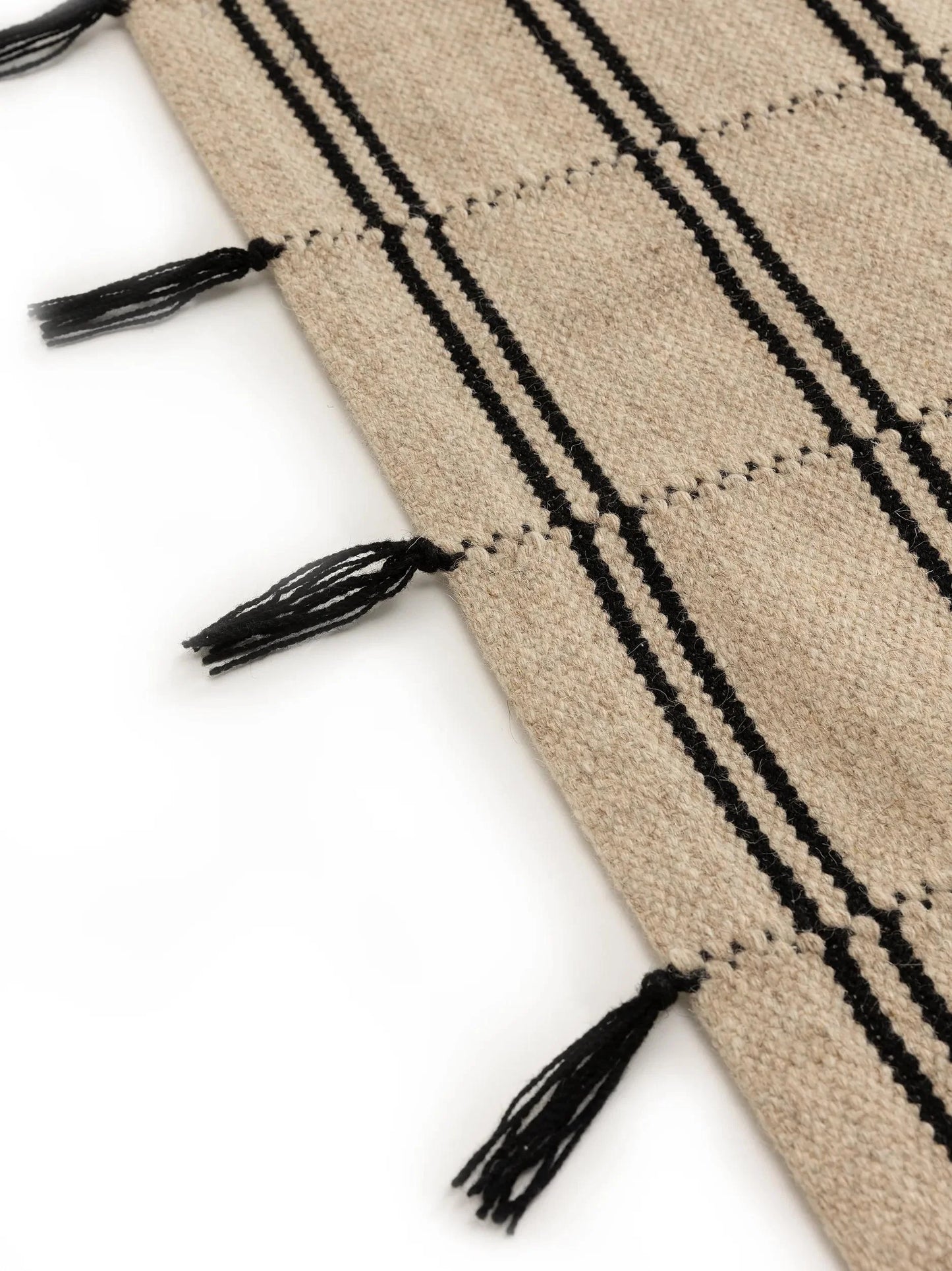 Covor de lână Kambiz Beige/Black