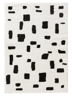 Covor Shaggy Louise Black/White