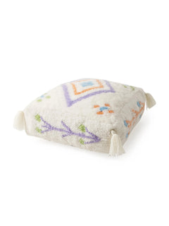 Handmade Wool Pouf/taburet Malika Multicolour