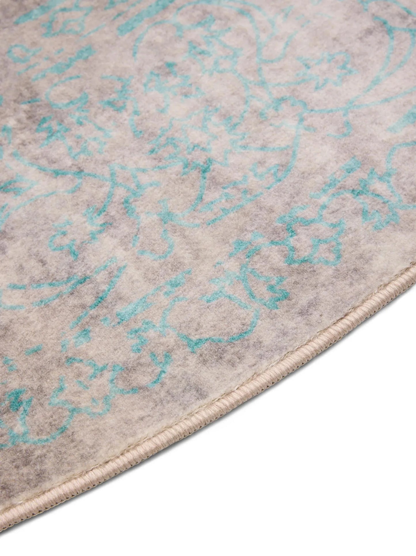 Covor lavabil Miray Grey/Turquoise