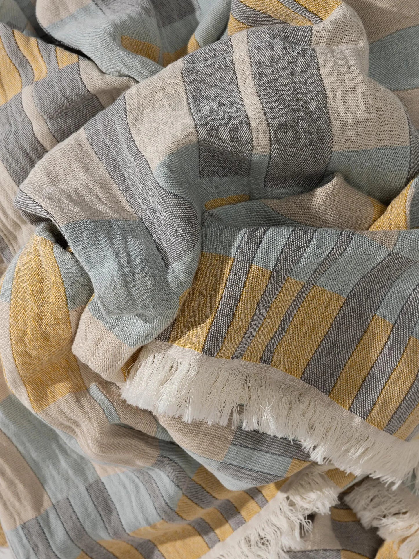 Pătură de bumbac Nico Multicolour/Yellow