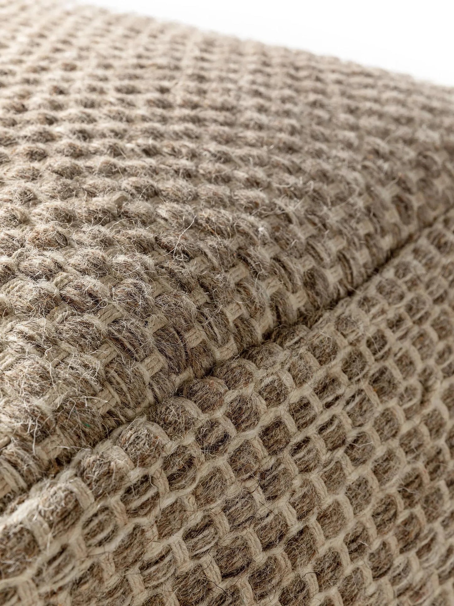 Handmade Wool Pouf/taburet Rocco Taupe