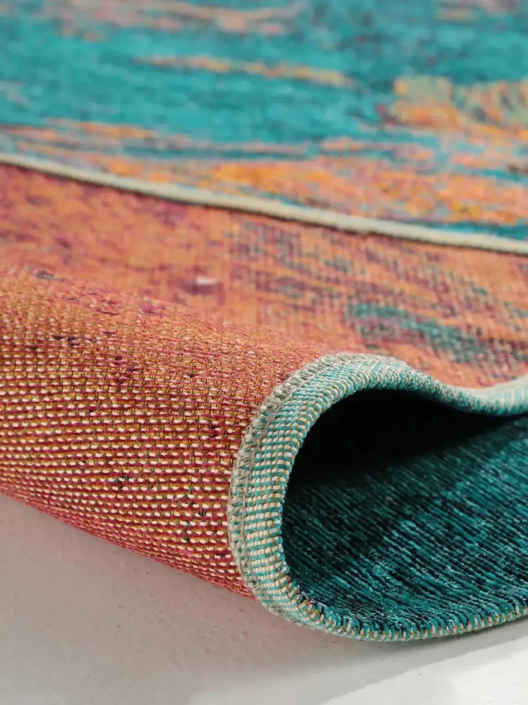 Covor țesătură plată Stay Turquoise