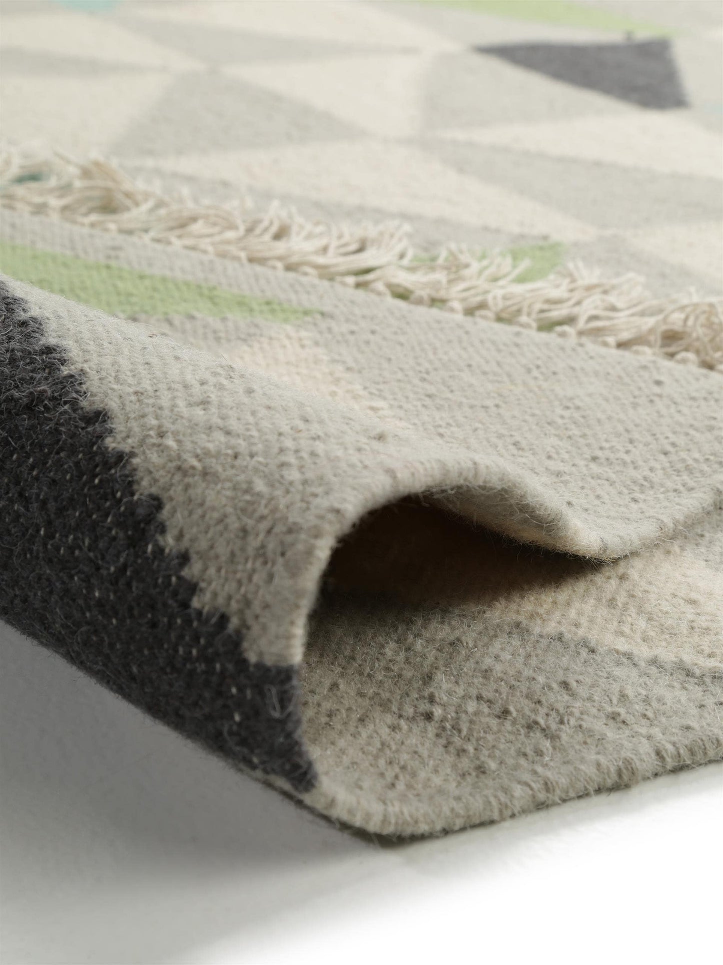 Covor de lână Stem Grey/Turquoise