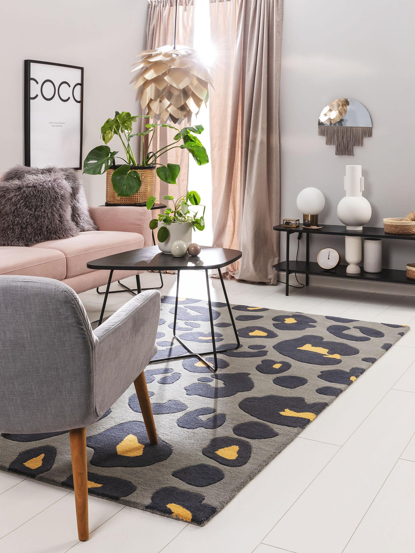 Covor de lână Animal Blue/Yellow 