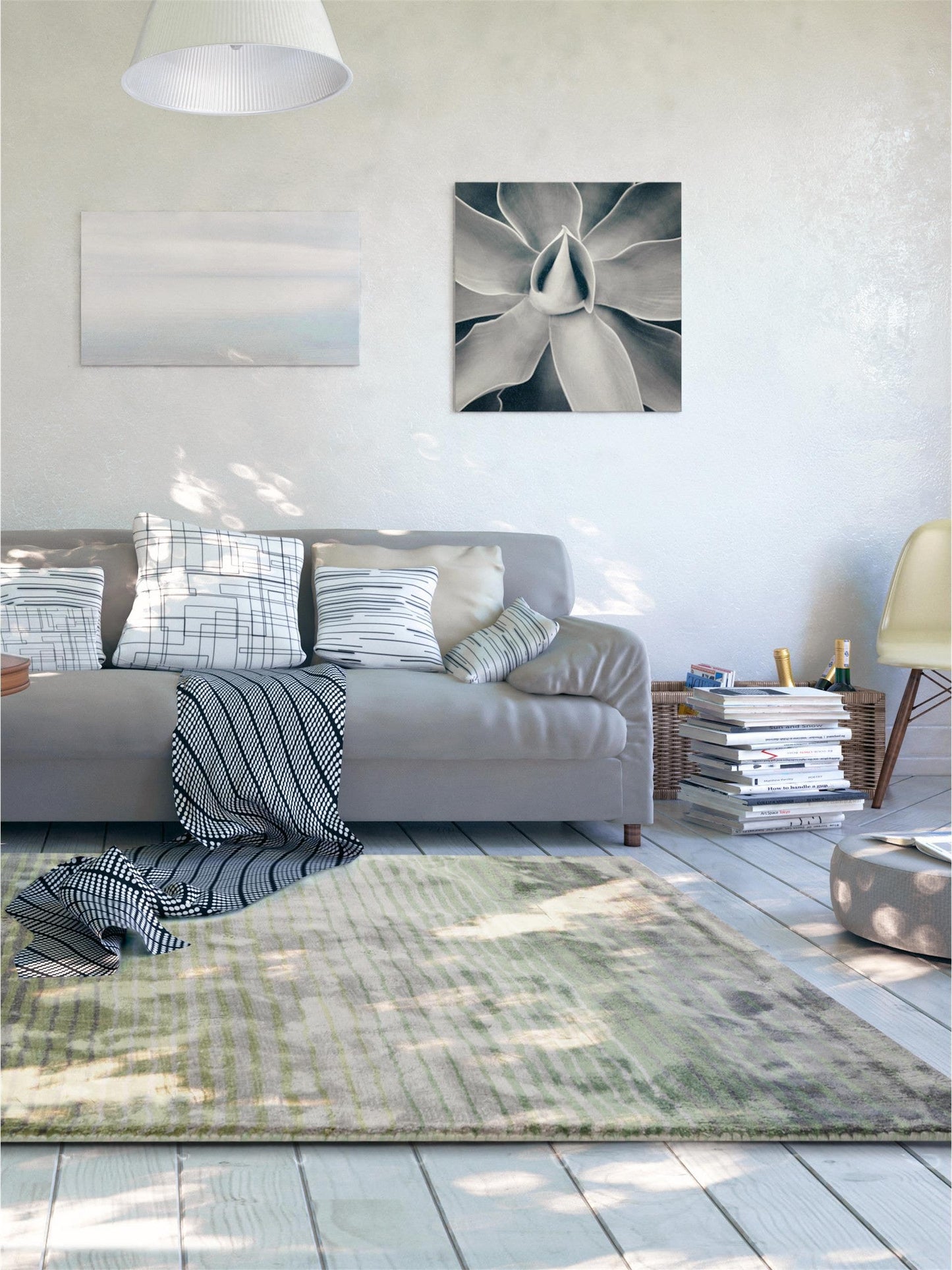 Covor din vâscoză Moire Green 