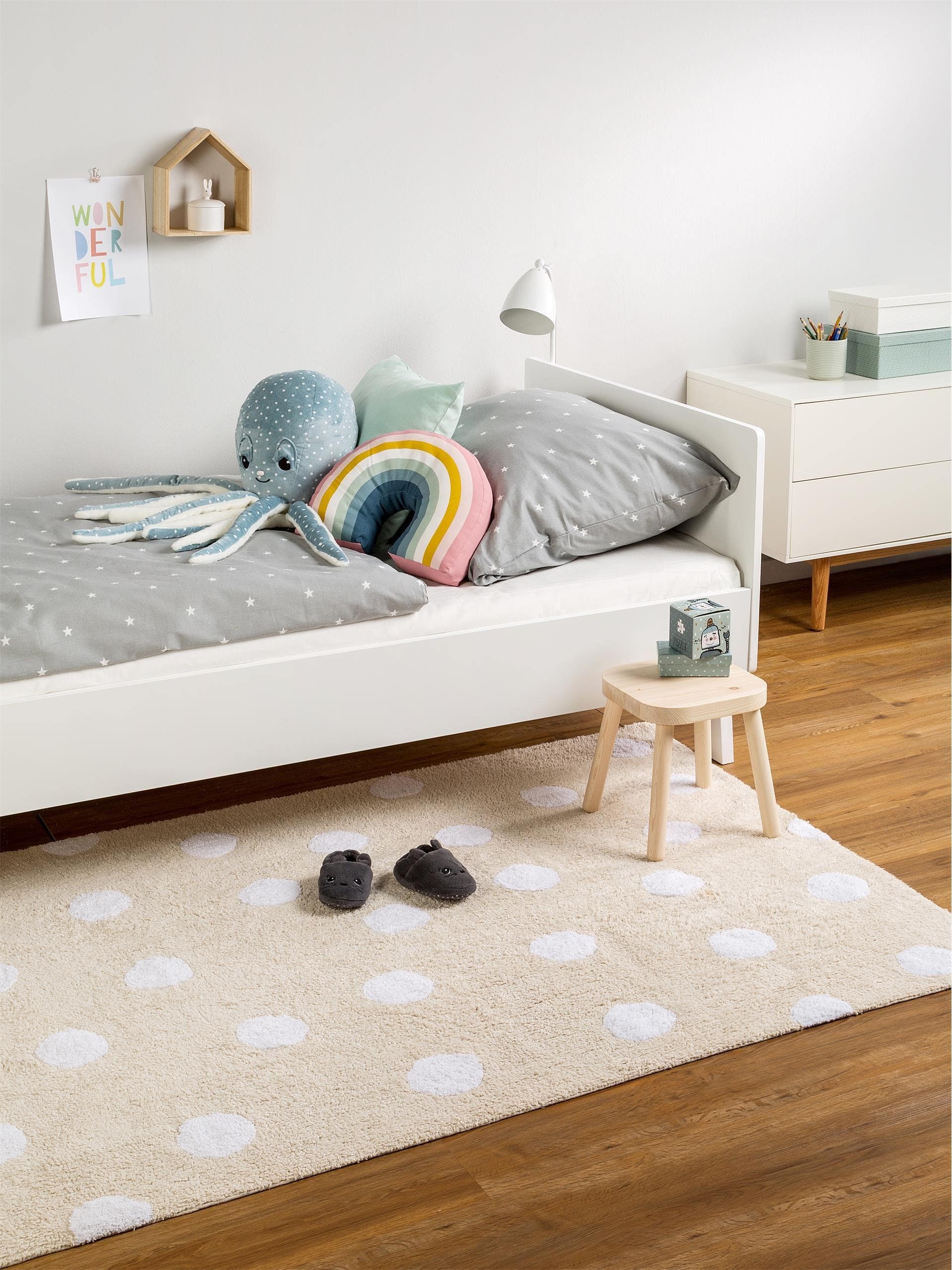 Covor lavabil pentru copii Bambini Beige 