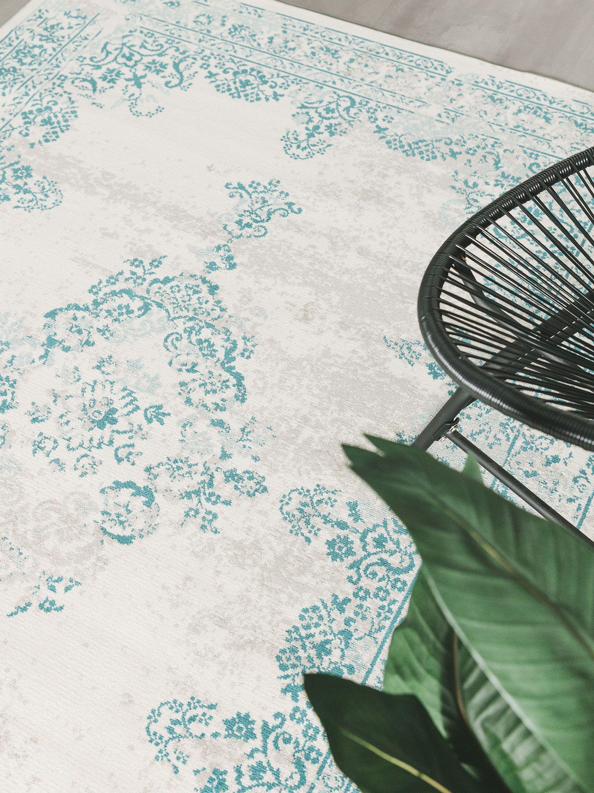 Covor interior/exterior Antique Beige/Turquoise 
