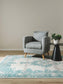 Covor interior/exterior Antique Beige/Turquoise 