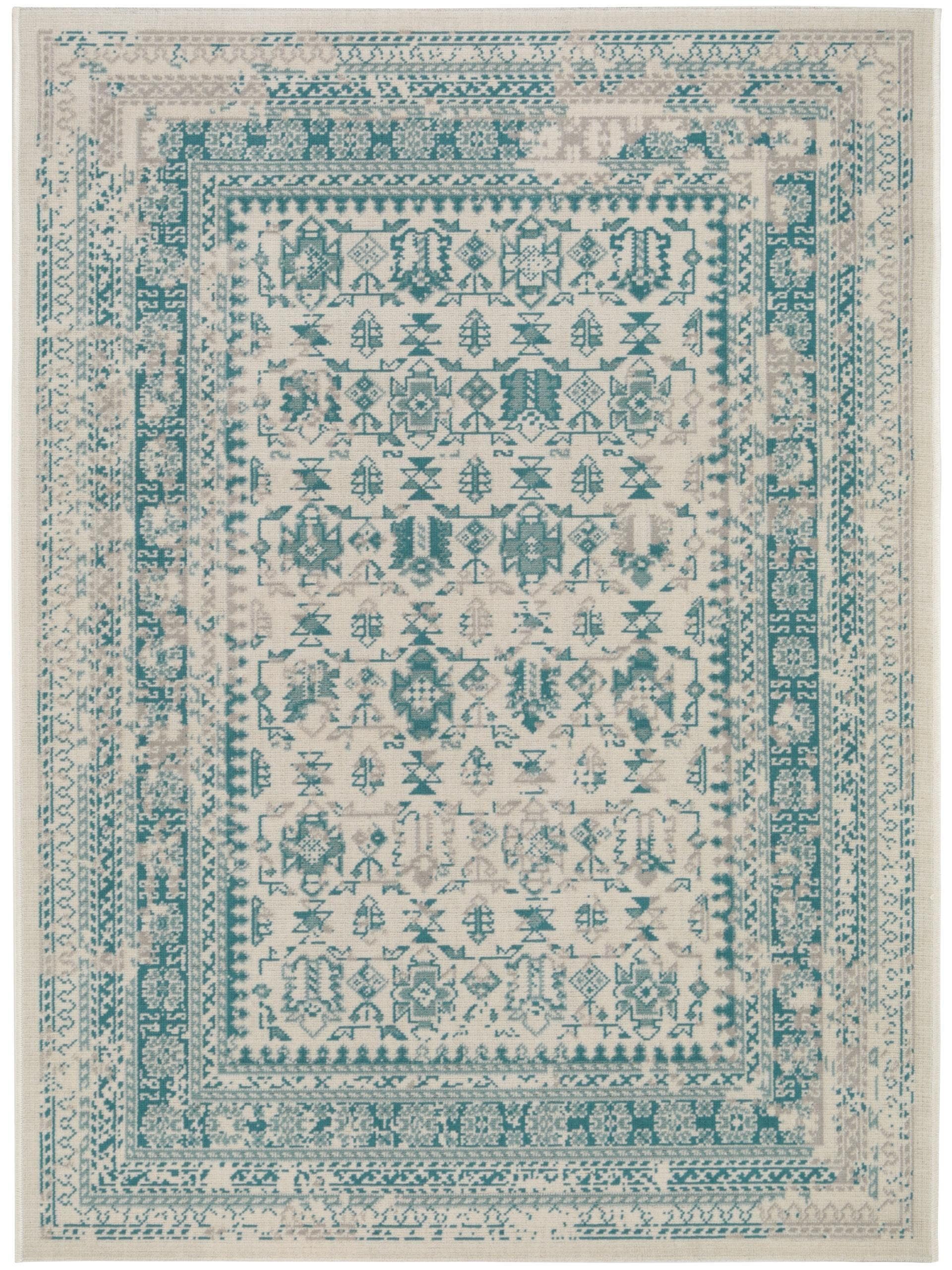 Covor interior/exterior Antique Beige/Turquoise 