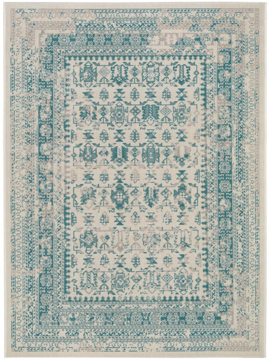 Covor interior/exterior Antique Beige/Turquoise 