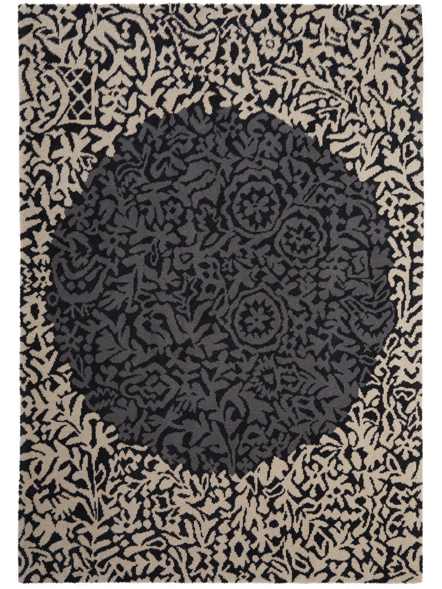 Covor de lână Nesta Charcoal/Beige 