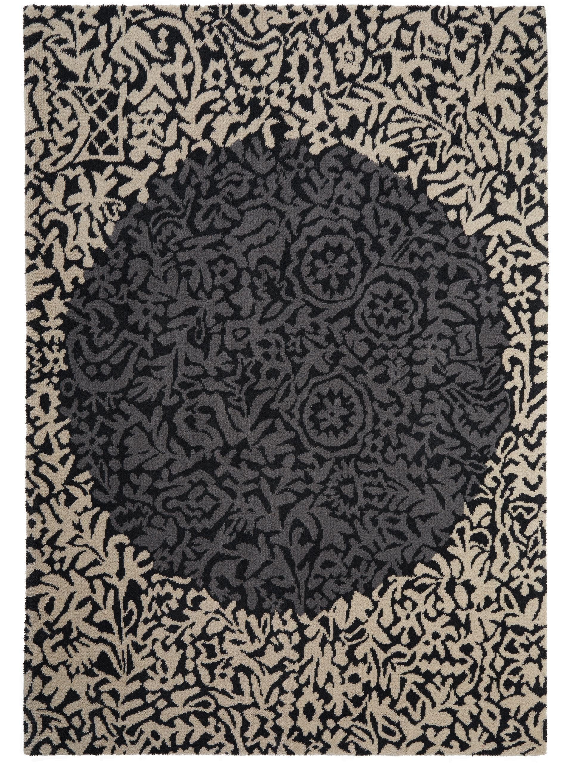 Covor de lână Nesta Charcoal/Beige 