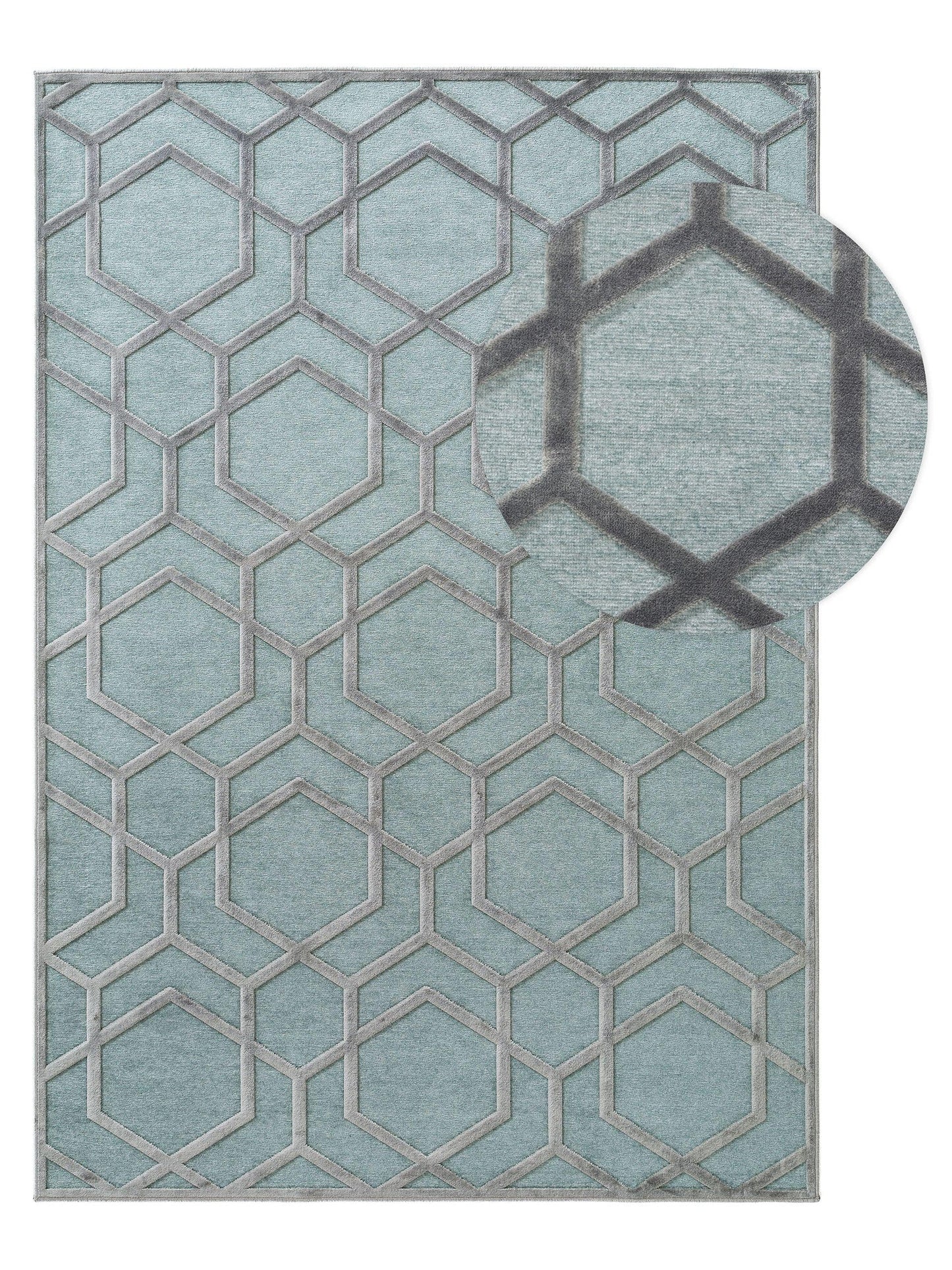 Covor din vâscoză Woody Light Blue 