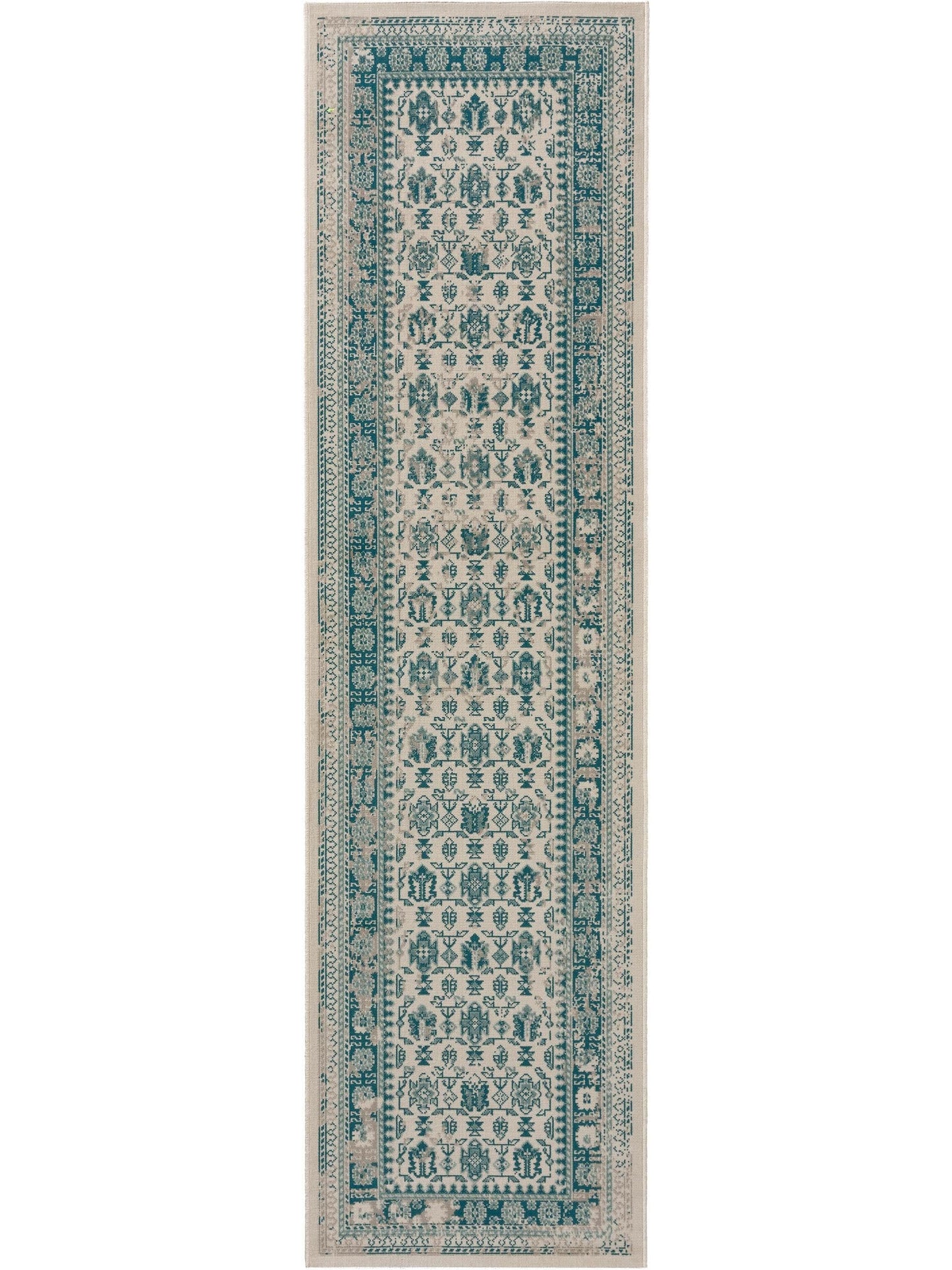 Covoraș îngust/preș - interior/exterior Antique Beige/Turquoise 