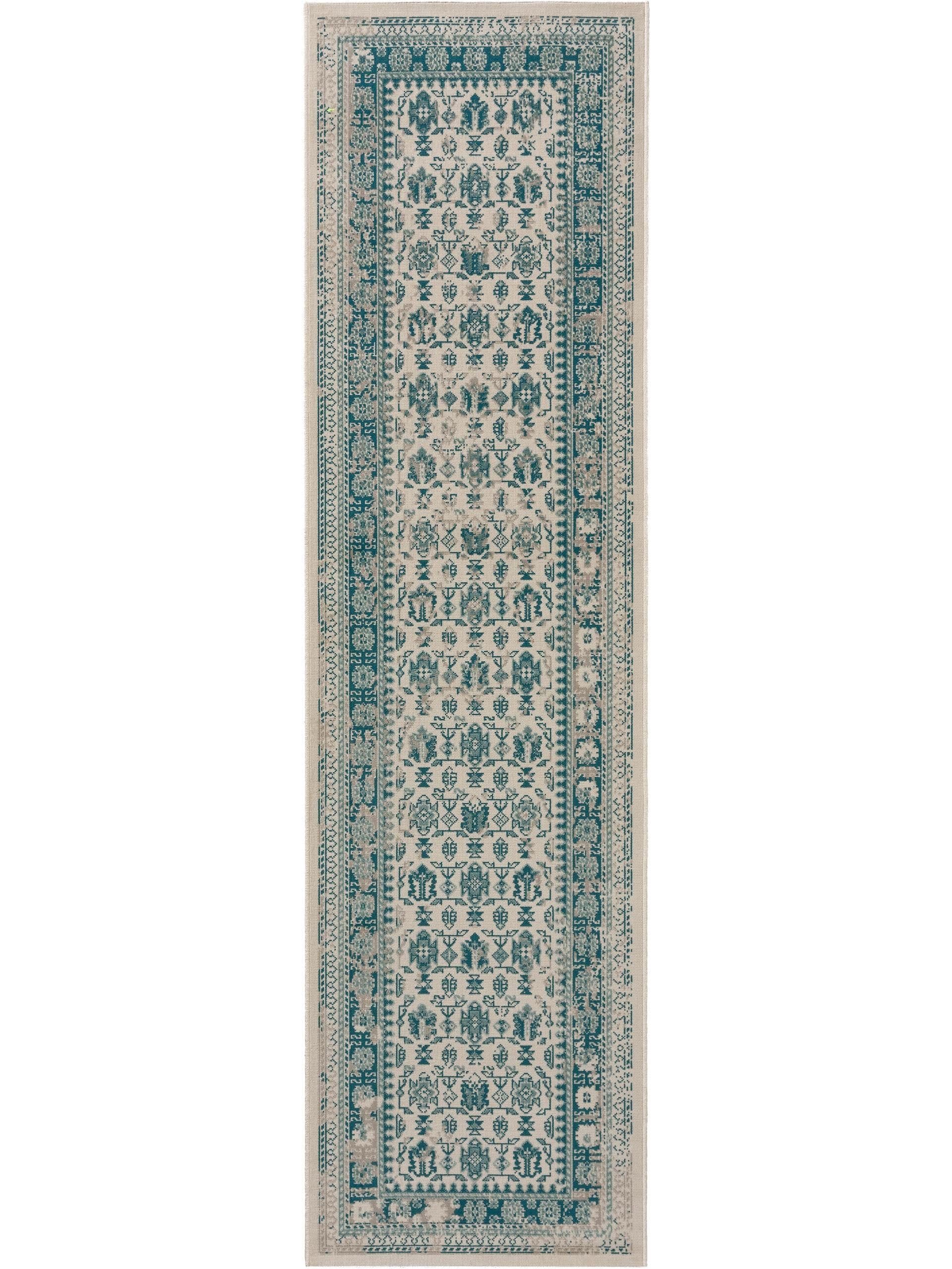 Covoraș îngust/preș - interior/exterior Antique Beige/Turquoise 