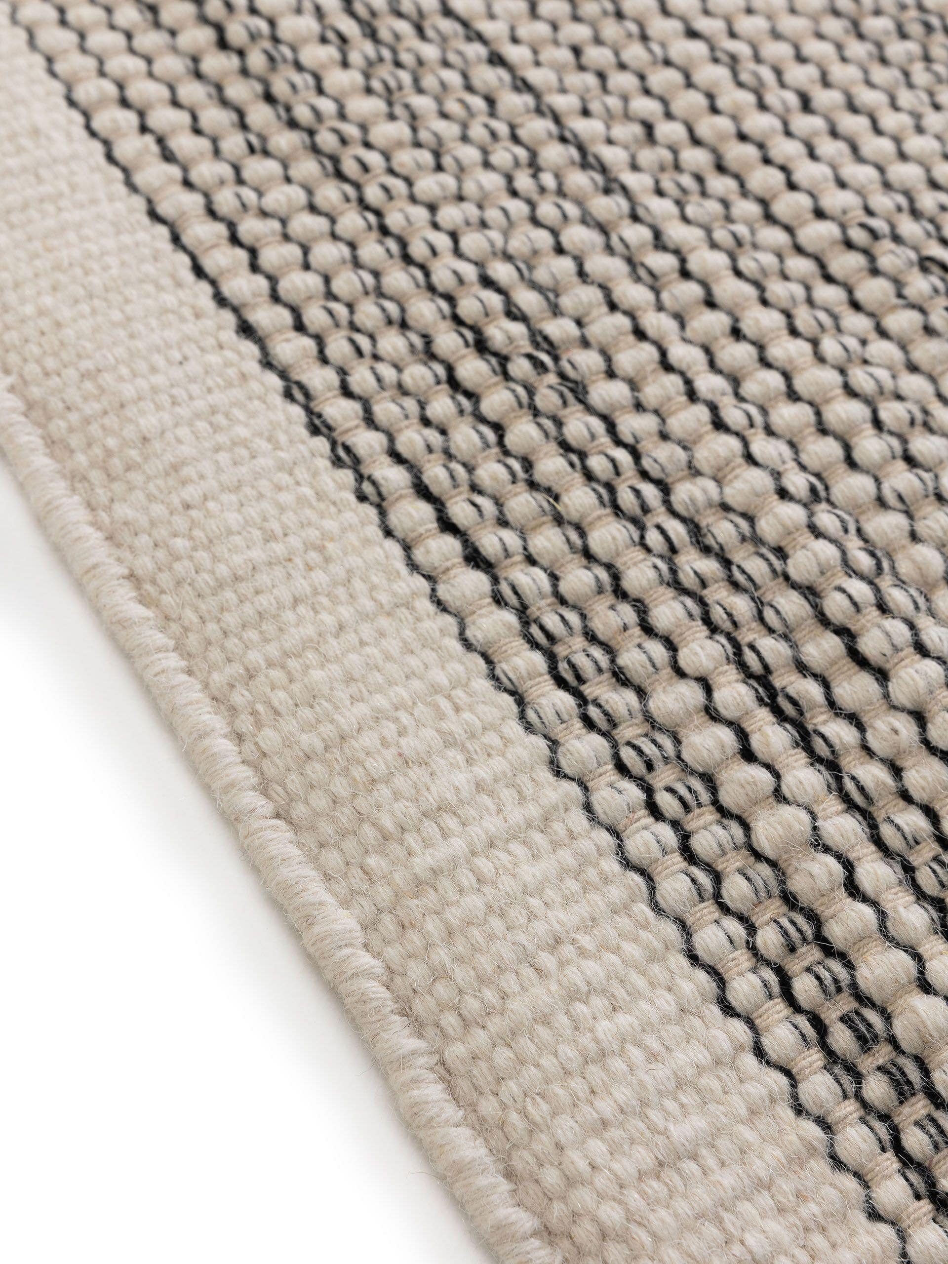 Covor de lână Rocco Beige/Black 