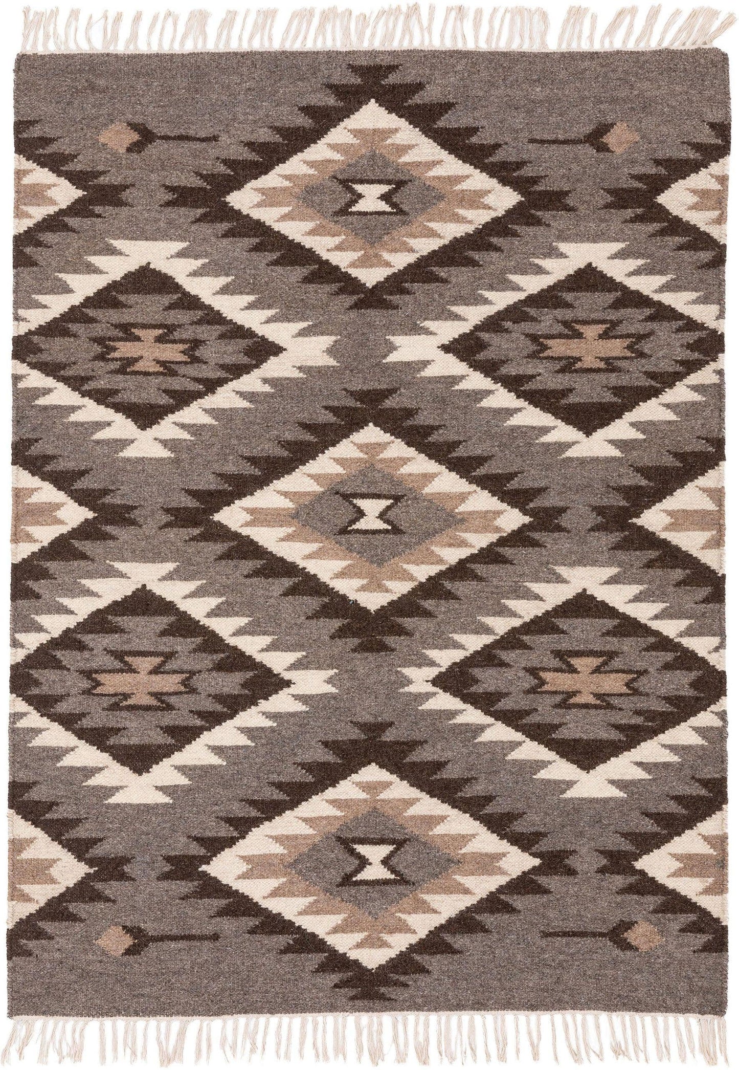 Hand Woven Kilim Zohra Taupe 