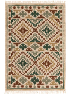 Hand Woven Kilim Zohra Green