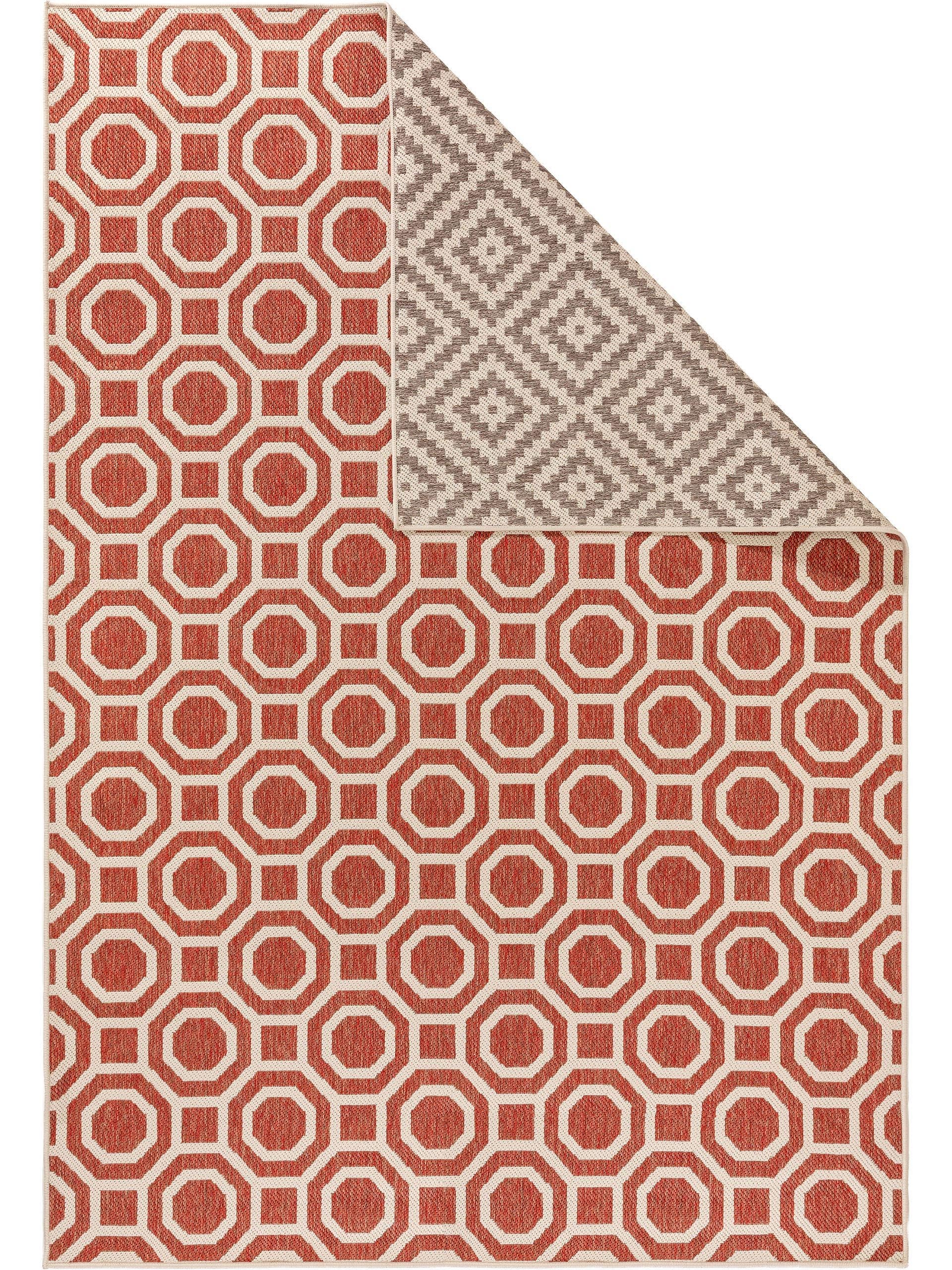 Covor reversibil Terrazzo Beige/Red 