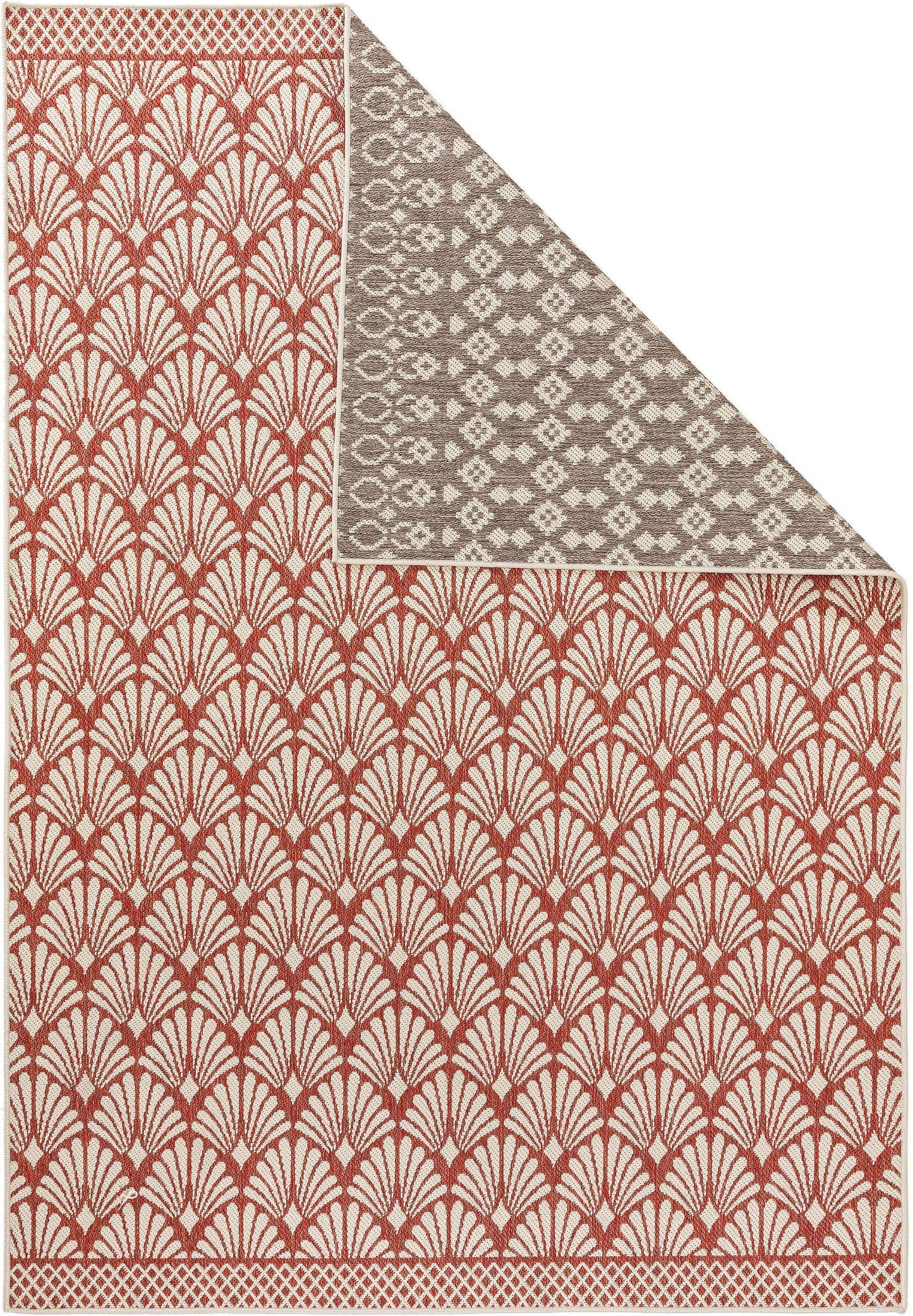 Covor reversibil Terrazzo Beige/Red 