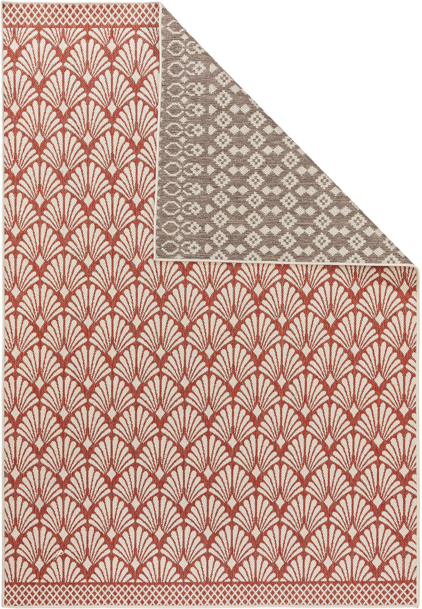 Covor reversibil Terrazzo Beige/Red 