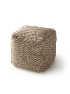 Handmade Wool Pouf/taburet Rocco Taupe