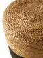 Handmade Jute Pouf/taburet Jutta Light Brown/Black 