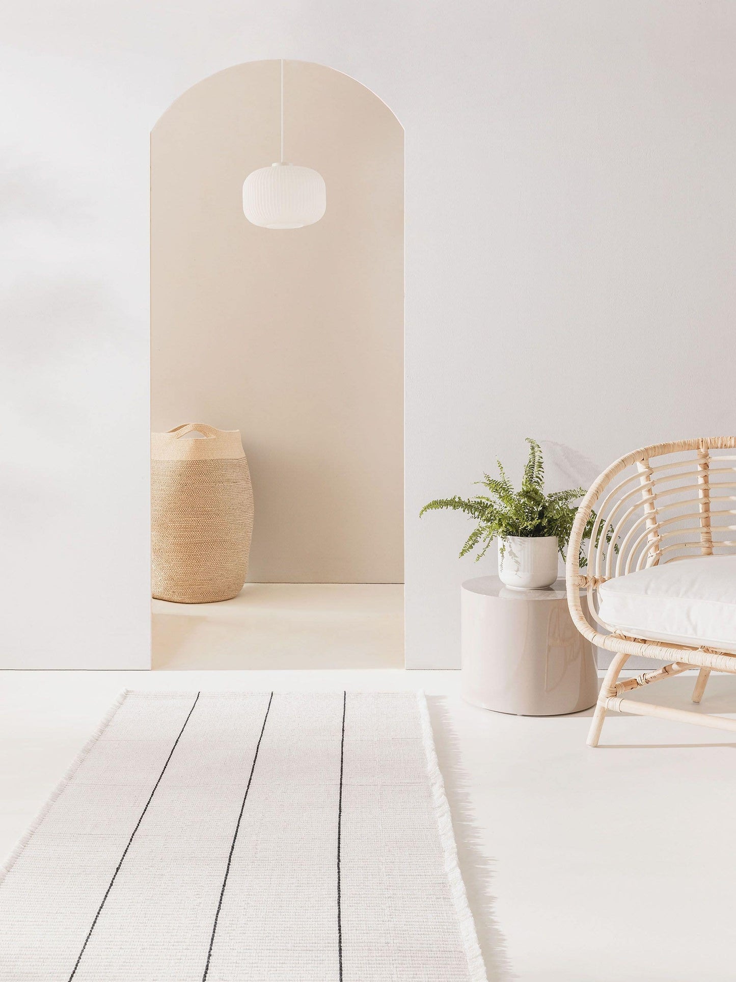 Covor din materiale reciclate Gaia White 