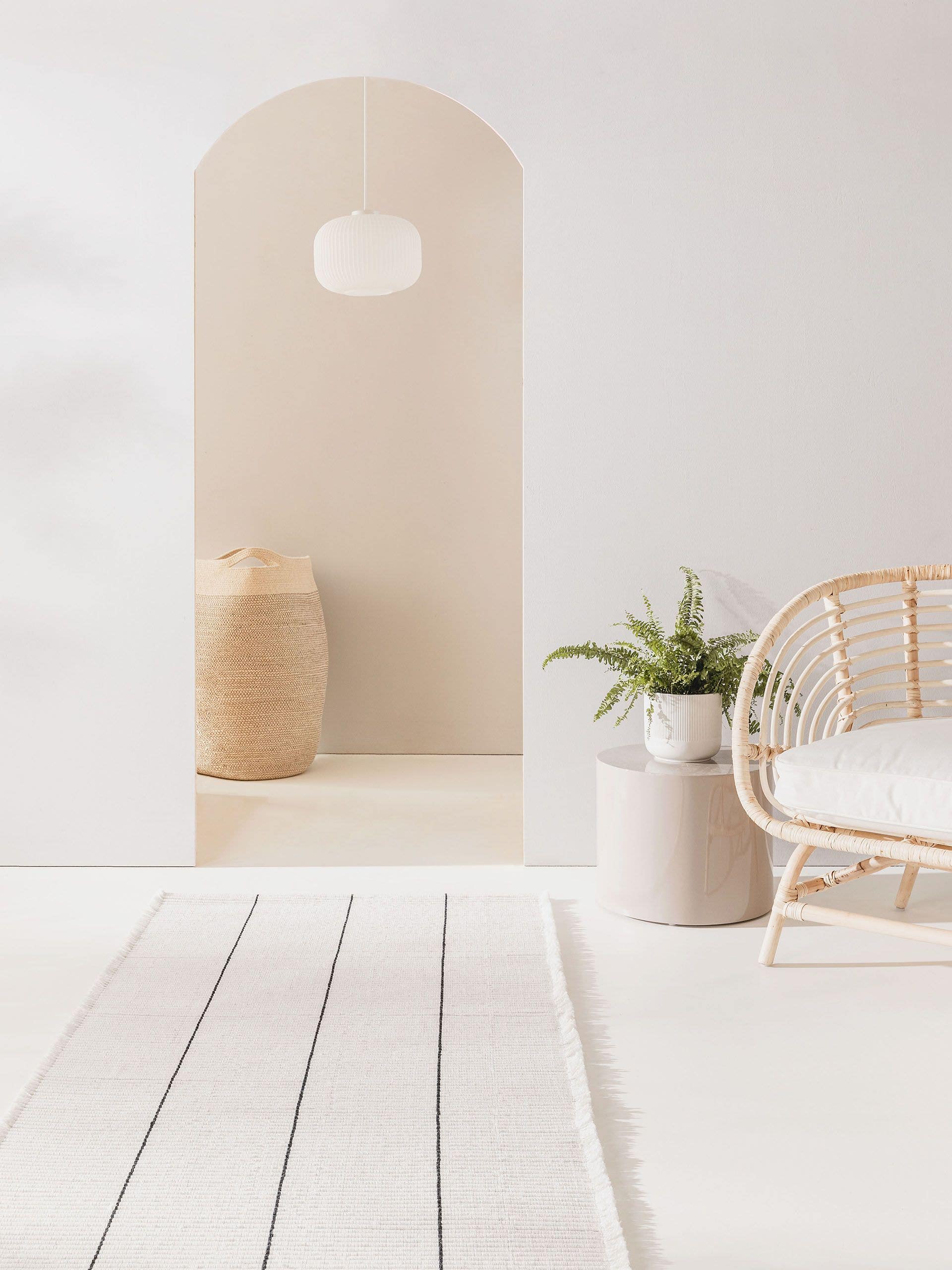 Covor din materiale reciclate Gaia White 