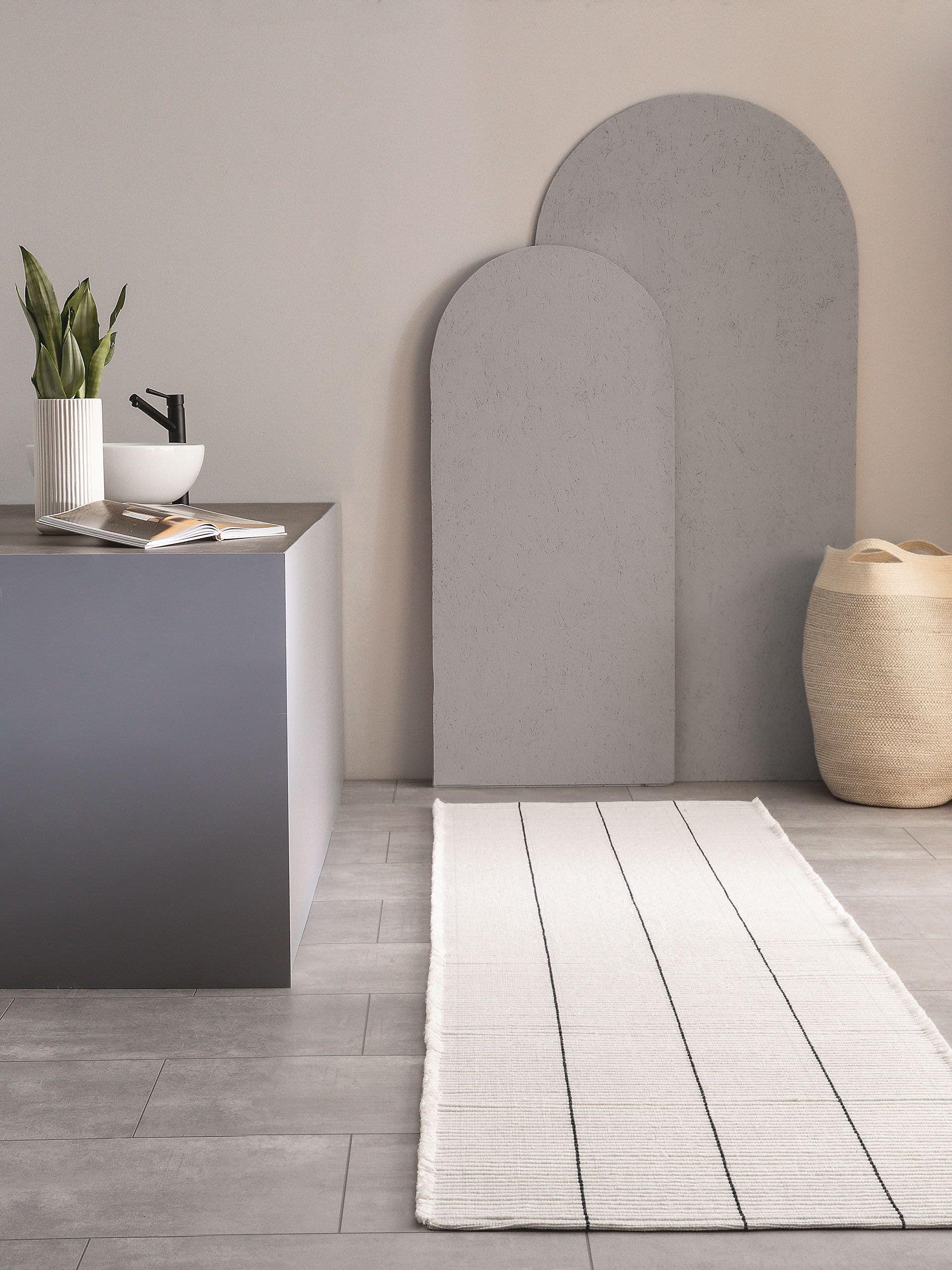 Covor din materiale reciclate Gaia White 