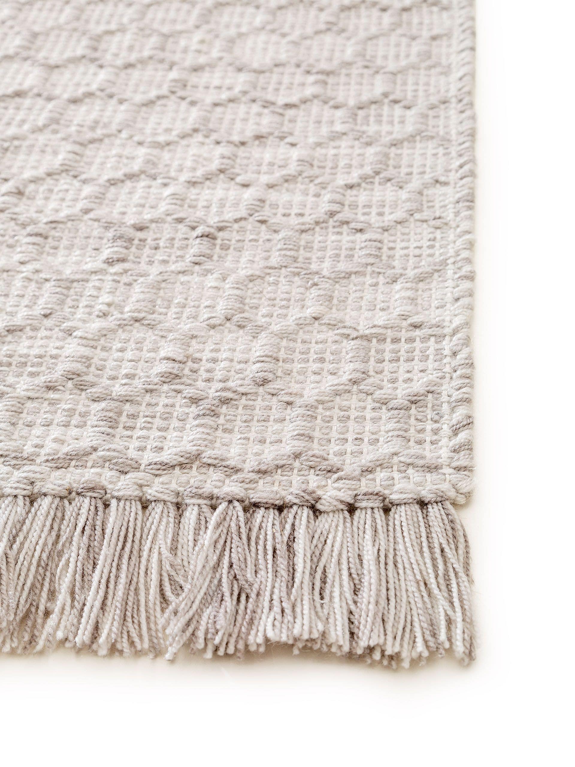 Covor din materiale reciclate Mimpi Light Grey 