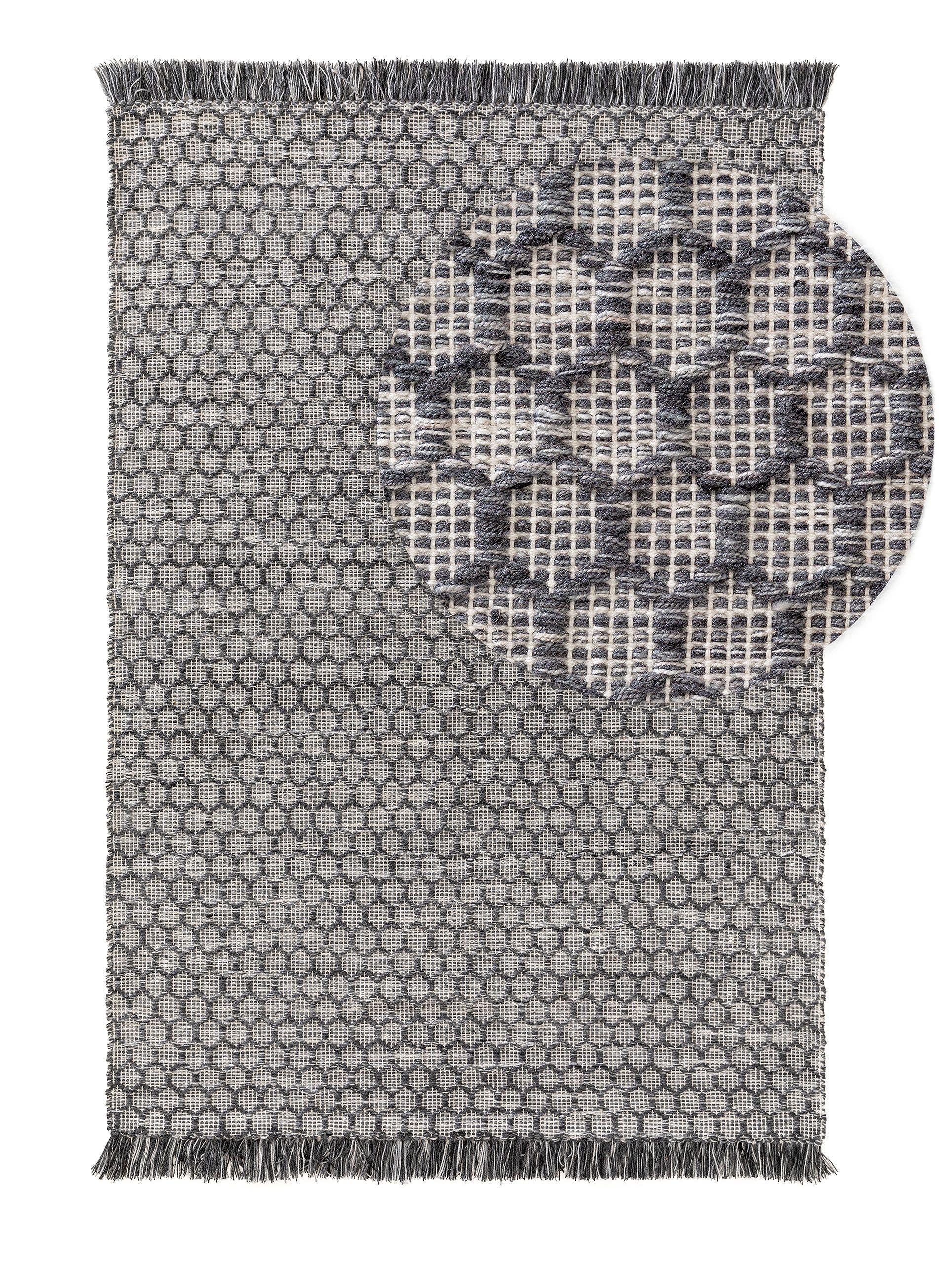 Covor din materiale reciclate Mimpi Dark Grey 