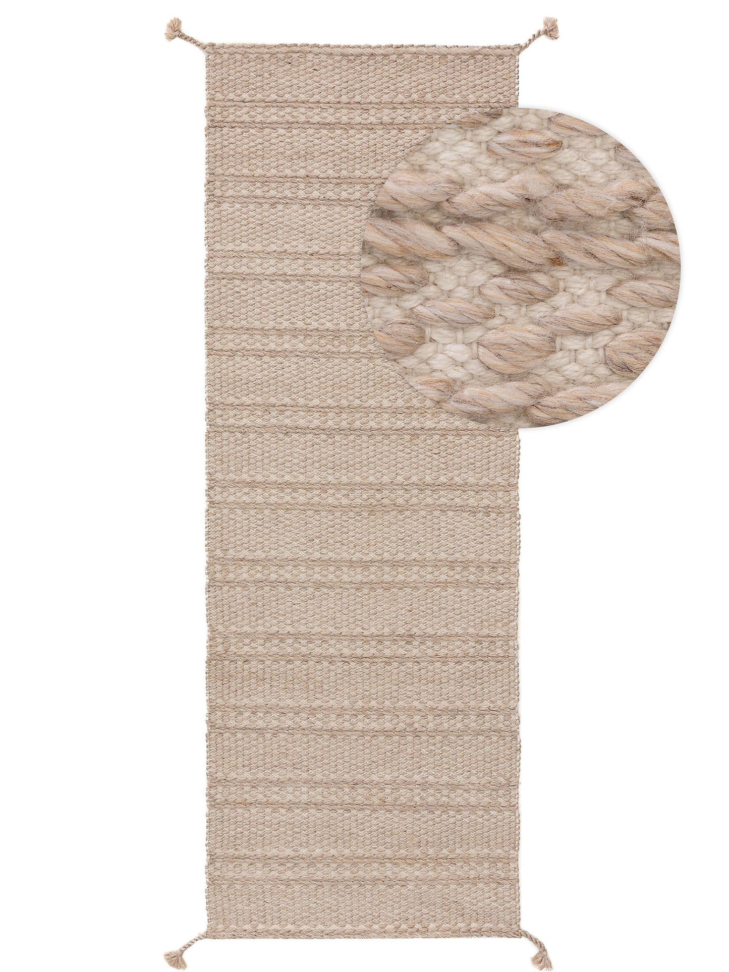 Covor din materiale reciclate Rene Beige 