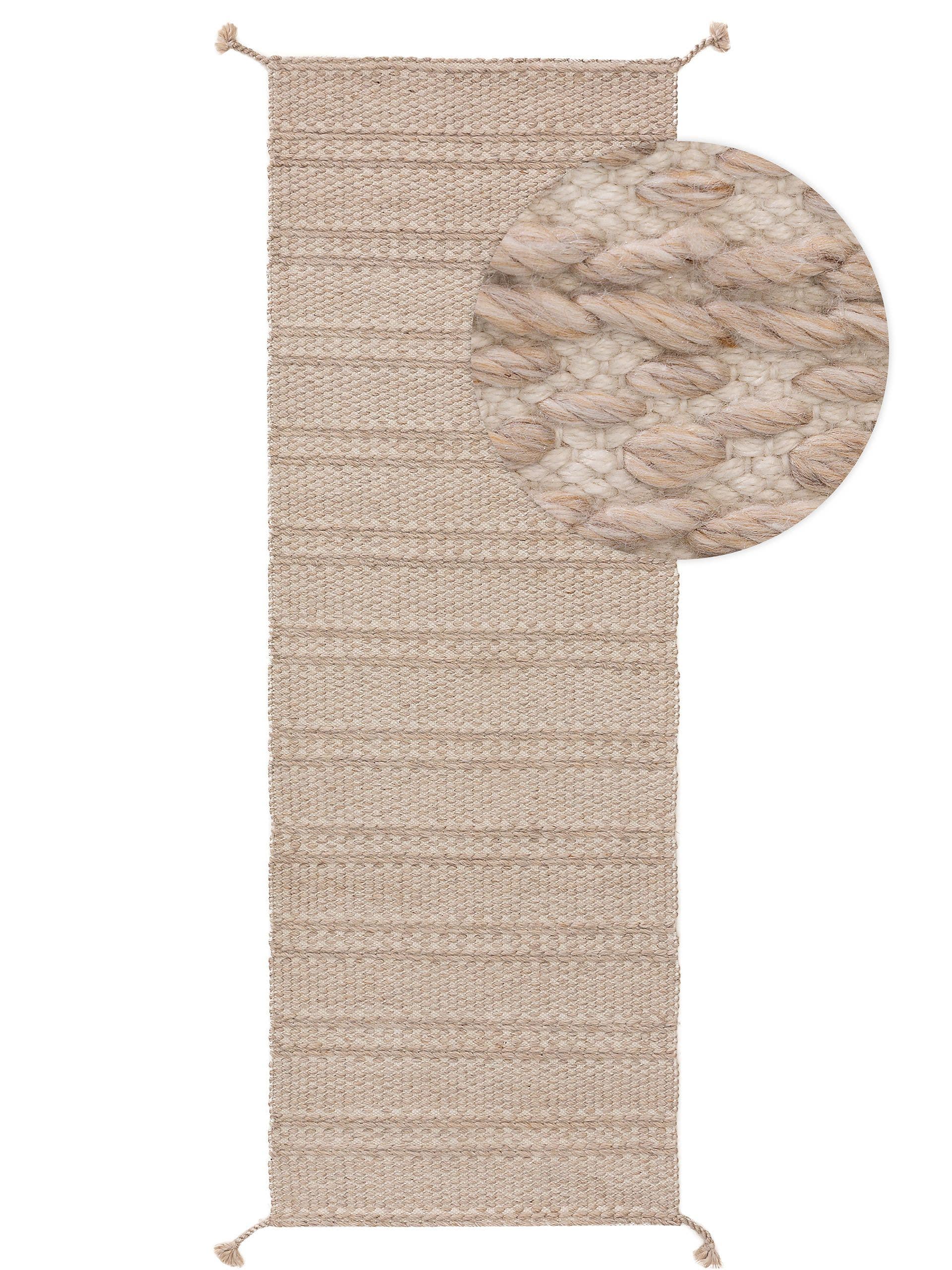 Covor din materiale reciclate Rene Beige 