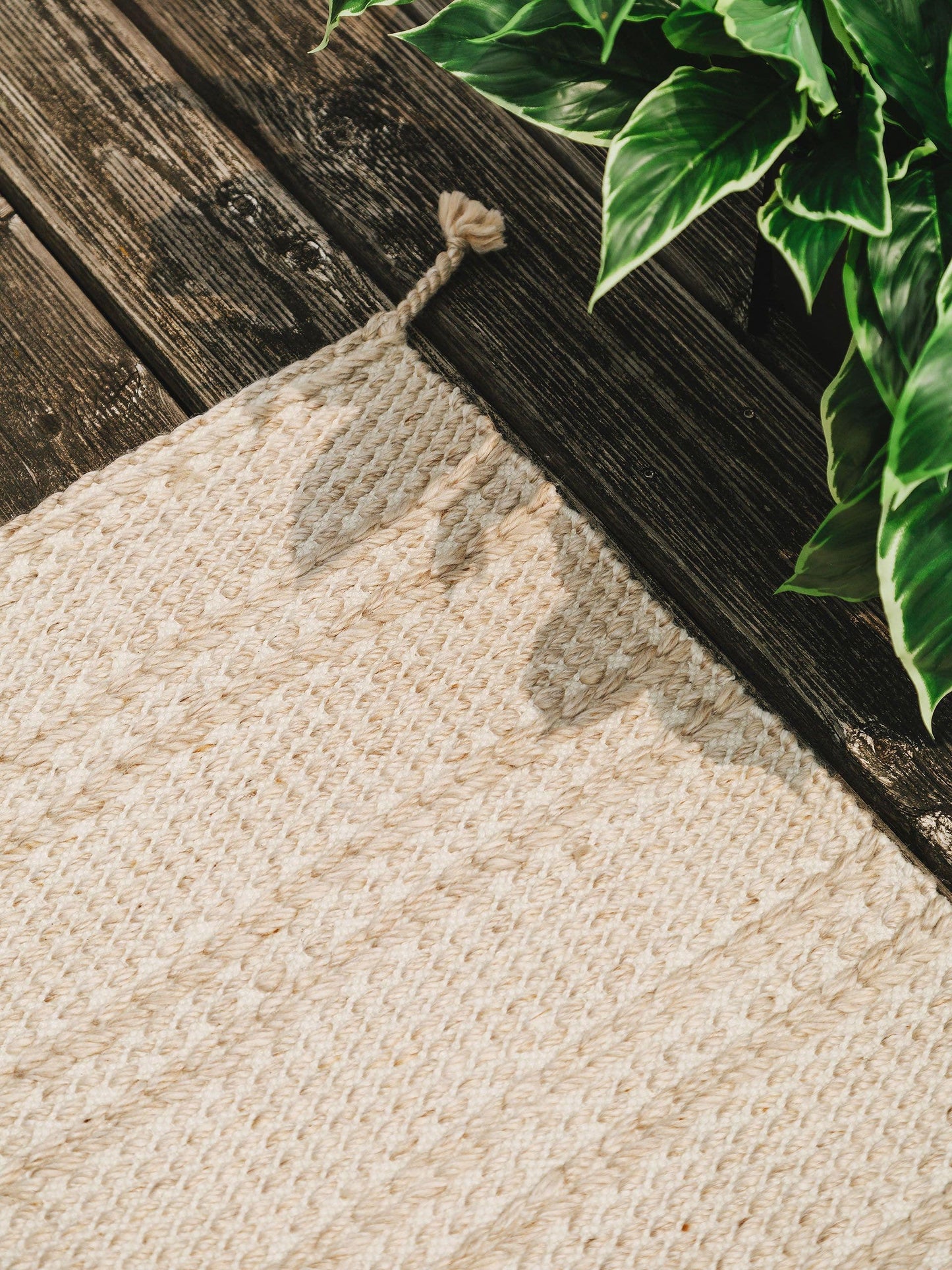 Covor din materiale reciclate Rene Beige 