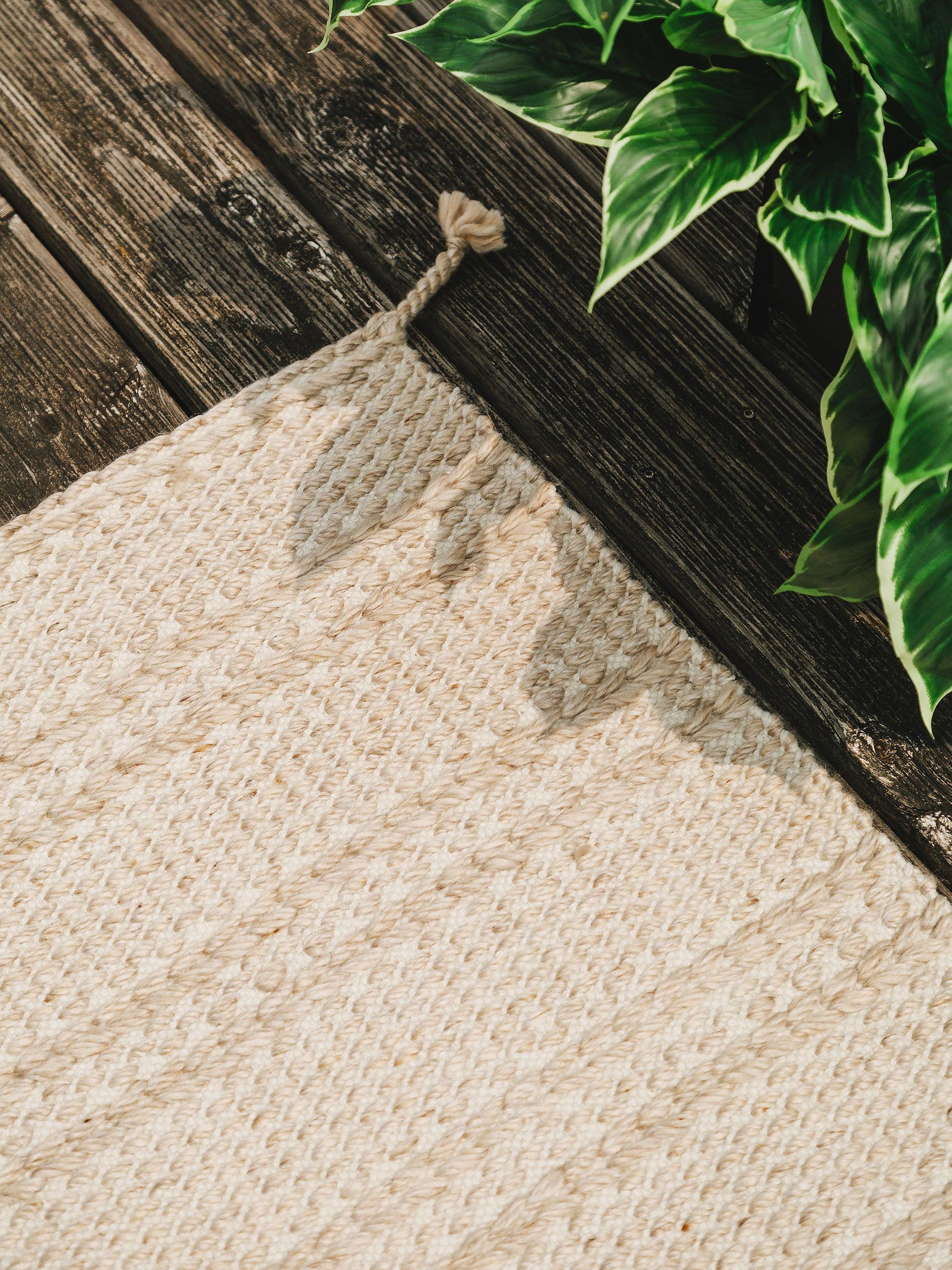Covor din materiale reciclate Rene Beige 