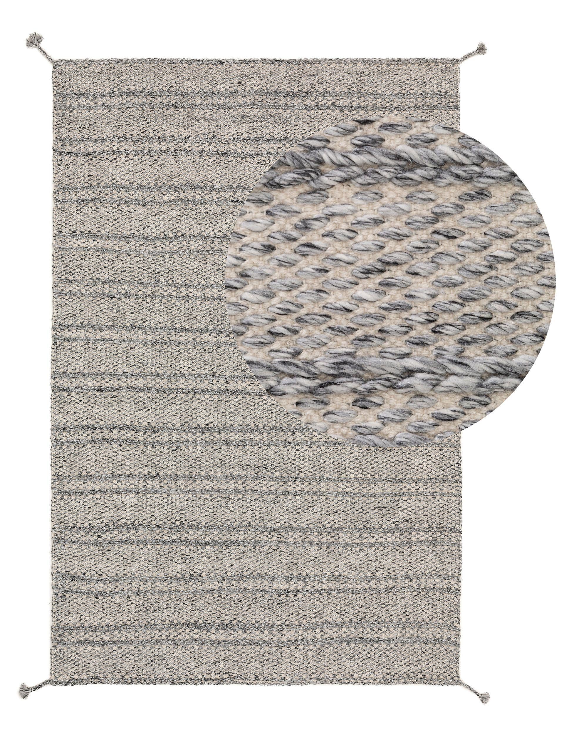 Covor din materiale reciclate Rene Grey 