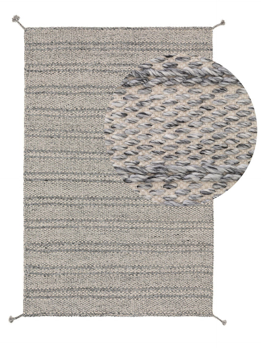 Covor din materiale reciclate Rene Grey 