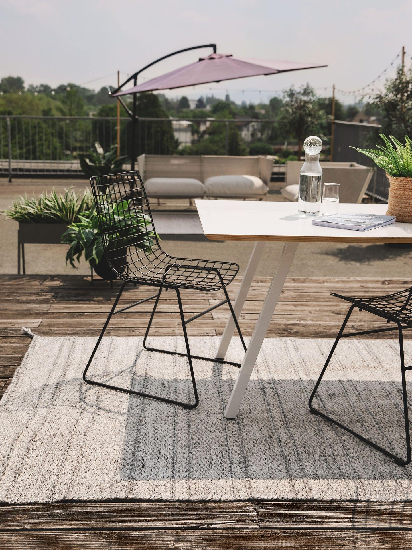 Covor din materiale reciclate Rene Grey 