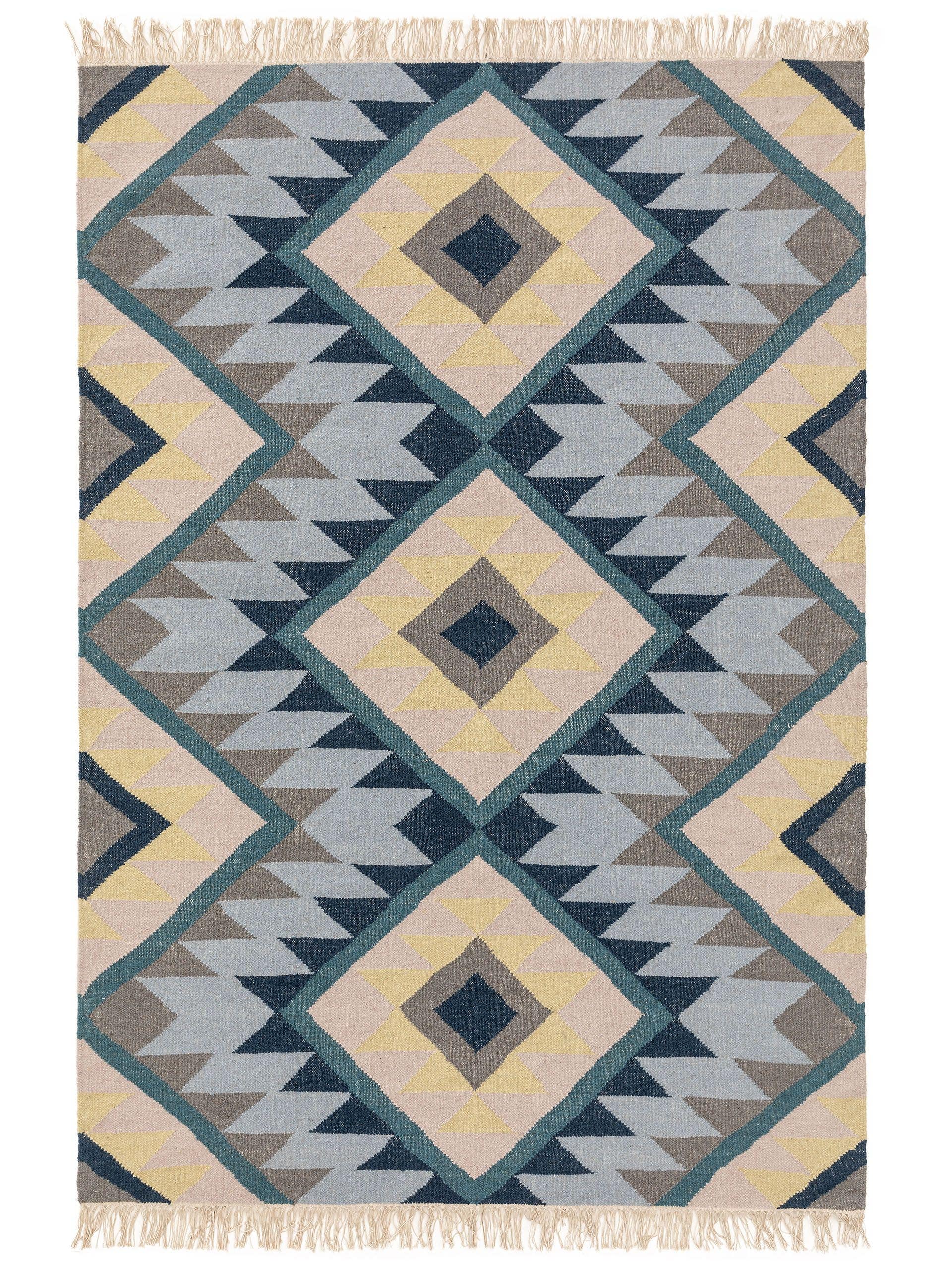Hand Woven Kilim Zalan Blue 
