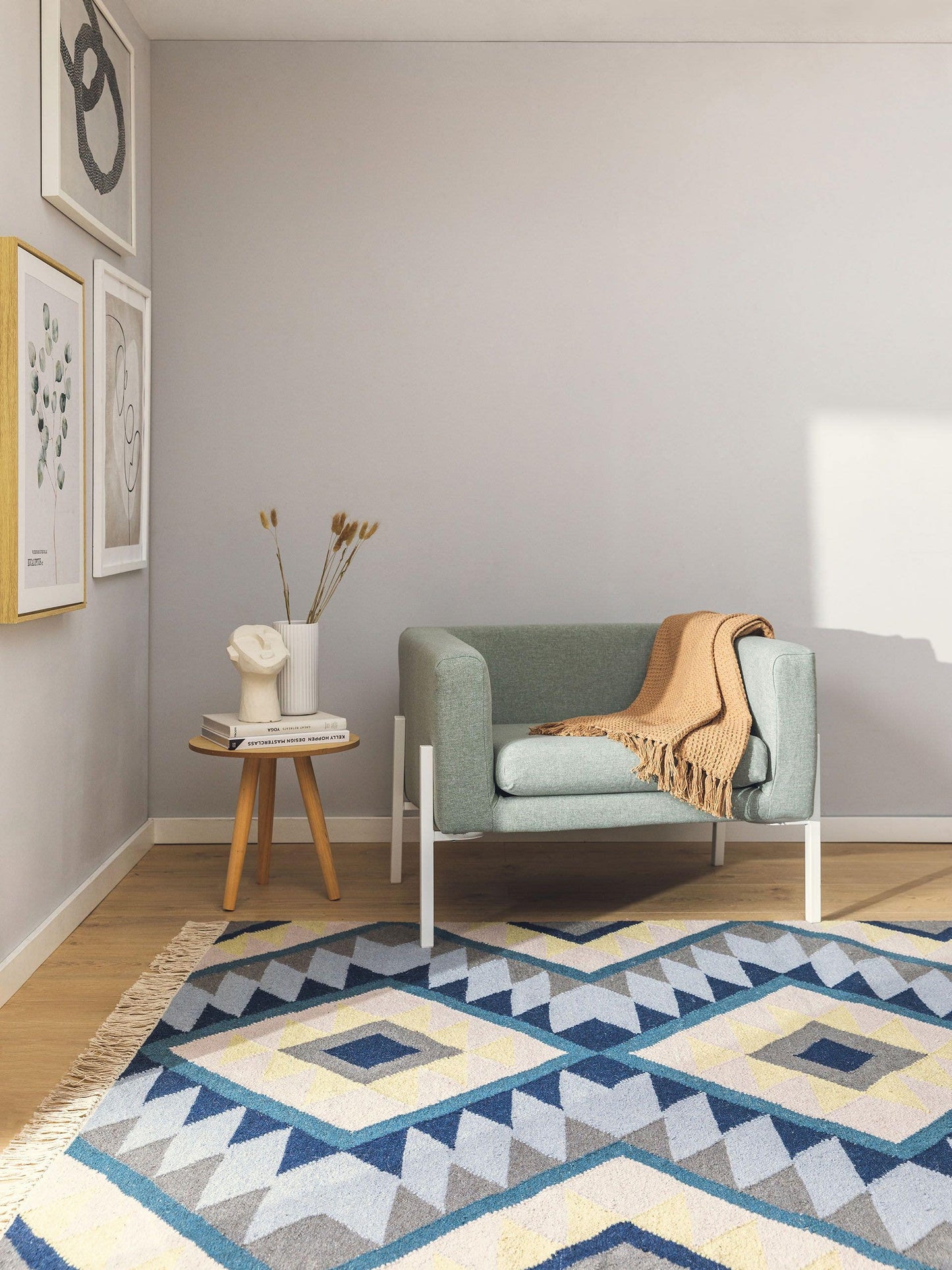 Hand Woven Kilim Zalan Blue 