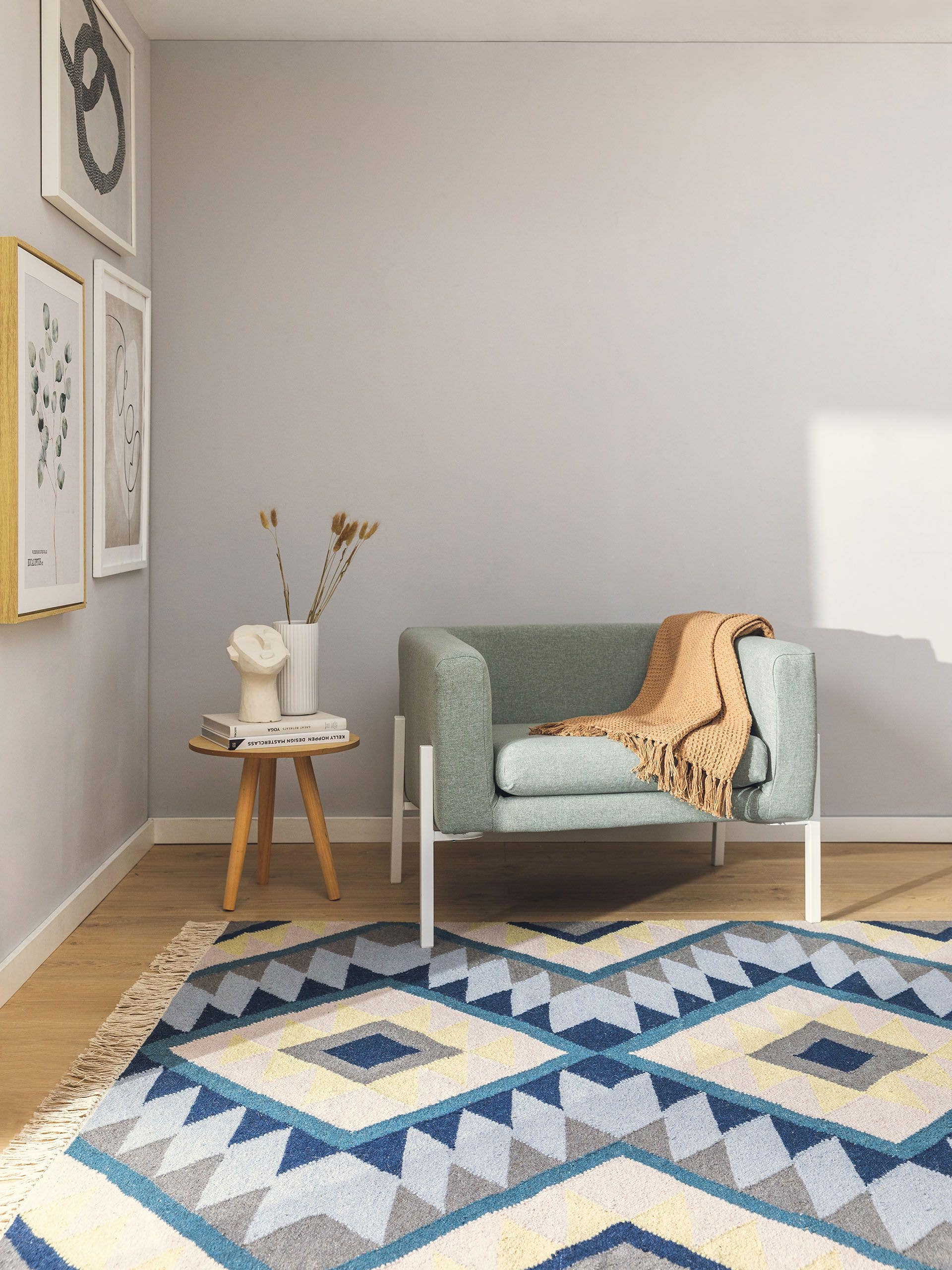 Hand Woven Kilim Zalan Blue 